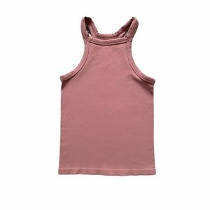 Skylee High Neck Racer Back Ribbed Tank, Size O/S